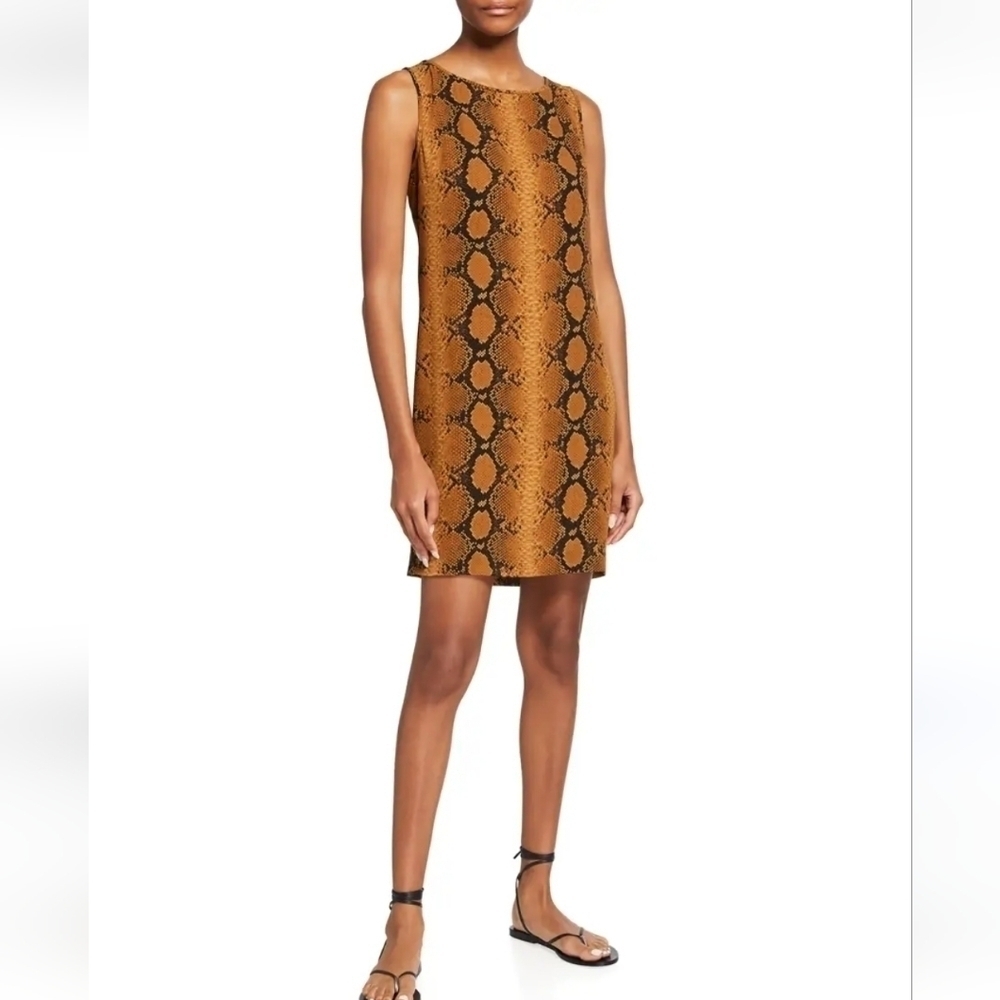 NEW Michael Kors Collection Python-Print Tank Shift Dress